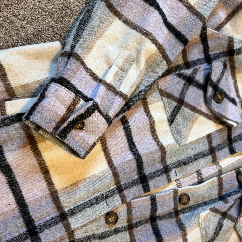 Plaid Button-Up Jacket Shacket - Picture 2 of 5